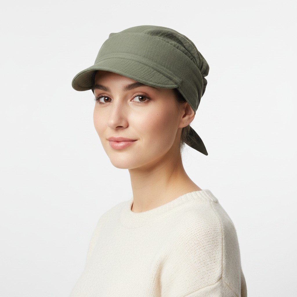 Gabi z daszkiem khaki muślin - 2