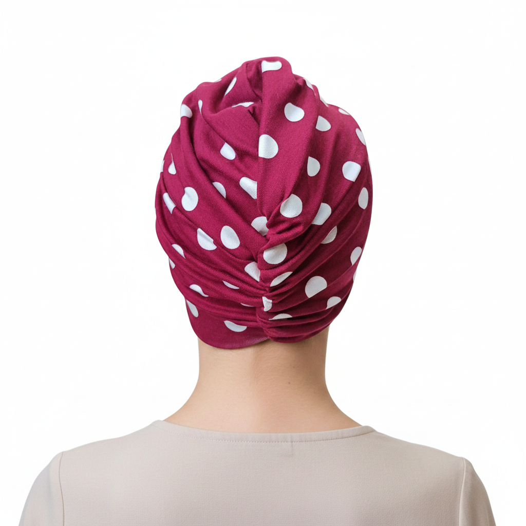 Flora twist bordo groszek - 3